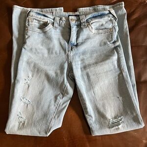 True Religion distressed mid-rise bootcut